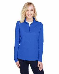 Ladies' Zone Sonic Heather Performance Quarter-Zip -Jiffyshirts Store 712c798db03824