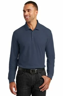 Adult Long Sleeve Core Classic Pique Polo -Jiffyshirts Store 7132b0eebf3c10