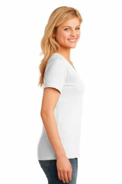 Ladies Core Cotton V-Neck Tee -Jiffyshirts Store 739adff17844fa