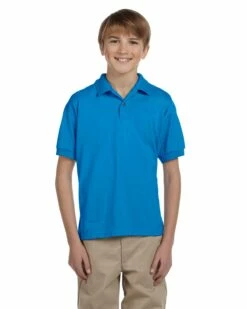Gildan Youth Unisex 6 Oz., 50/50 Jersey Polo -Jiffyshirts Store 741702063fe189