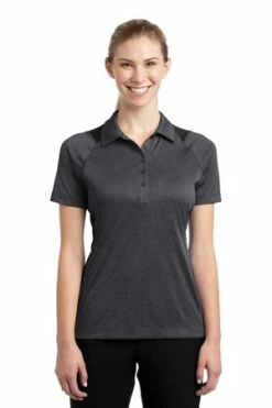 Ladies Heather Colorblock Contender Polo -Jiffyshirts Store 74173b68b05b94