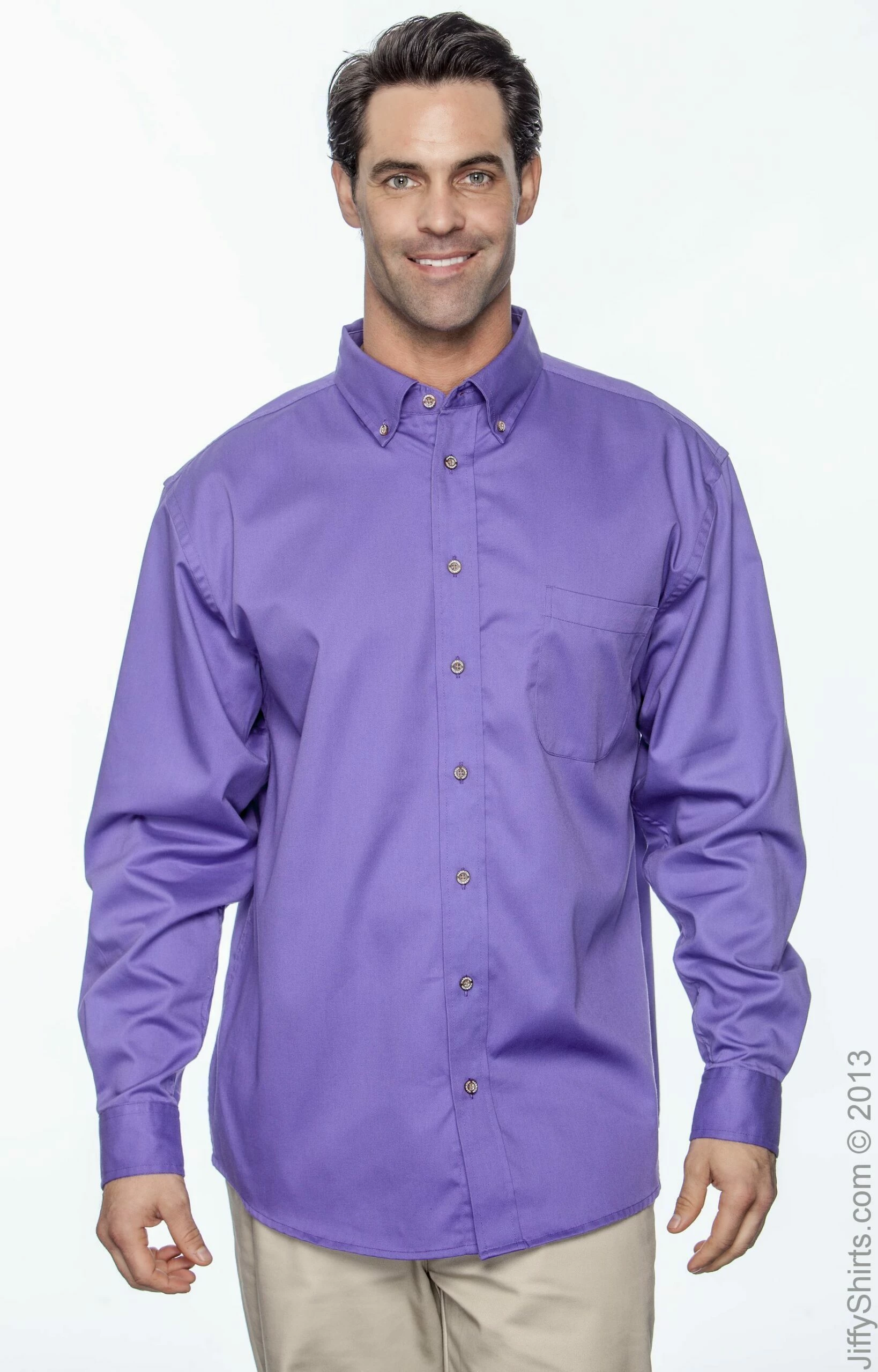 Men's Easy Blend™ Long-Sleeve Twill Shirt With Stain-Release 19 Men's Easy Blend™ Long-Sleeve Twill Shirt With Stain-Release - Image 17