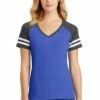 District Ladies' Game V-Neck Tee -Jiffyshirts Store 7752dd4534c53d