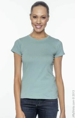 Ladies' 4.4 Oz., 100% Organic Cotton Classic Short-Sleeve T-Shirt -Jiffyshirts Store 78250DCE06A562