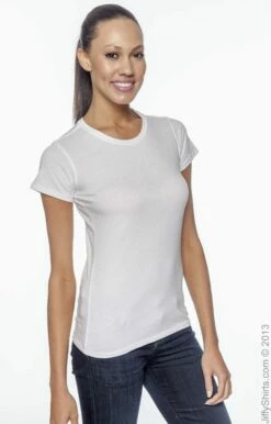 Ladies' 4.4 Oz., 100% Organic Cotton Classic Short-Sleeve T-Shirt -Jiffyshirts Store 783AF2089A7161
