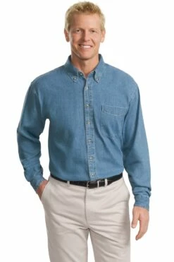 Tall Long Sleeve Denim Shirt