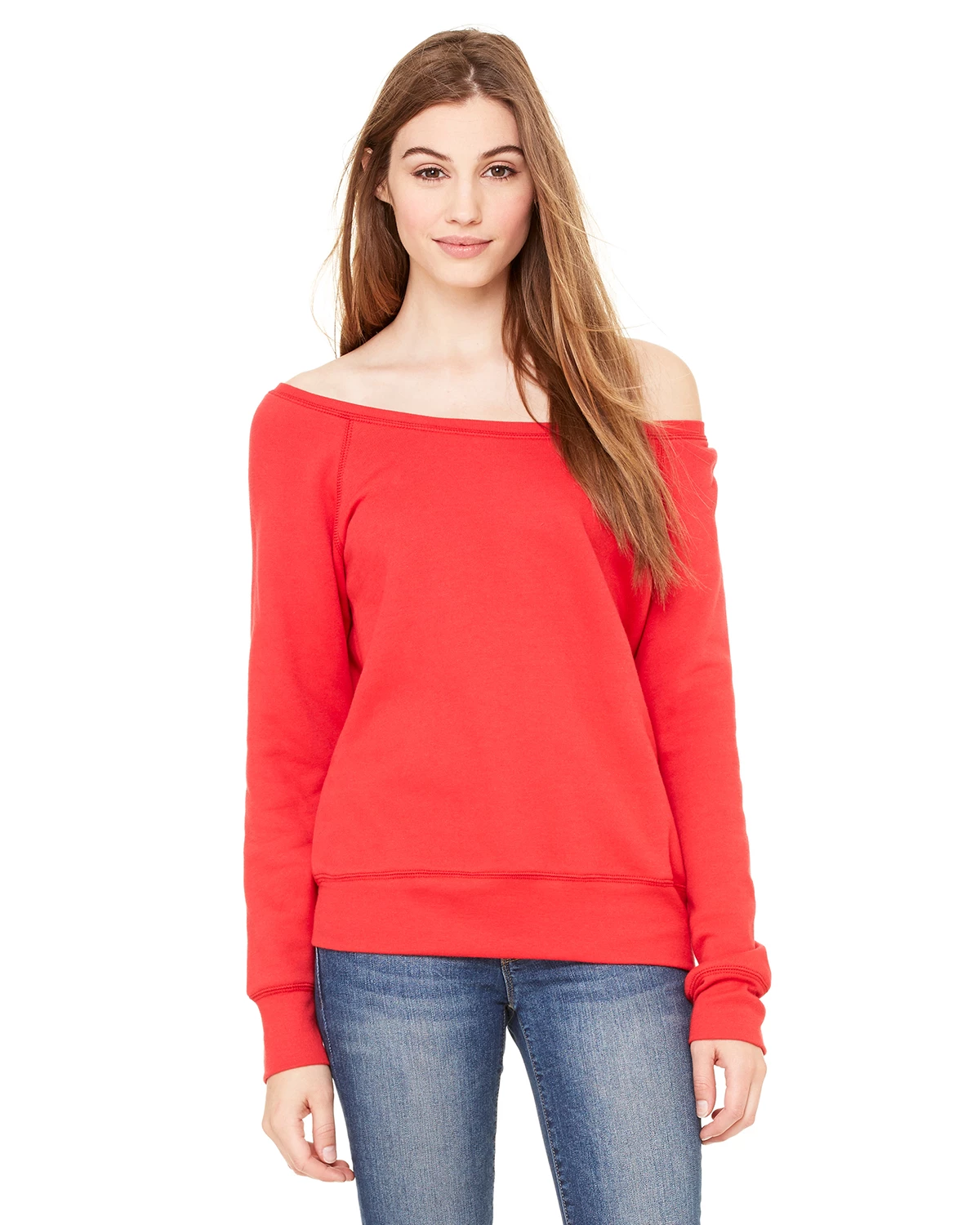 Ladies' Sponge Fleece Wide Neck Sweatshirt 17 Ladies' Sponge Fleece Wide Neck Sweatshirt - Image 15