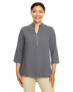 Ladies' Perfect Fit™ 3/4-Sleeve Crepe Tunic -Jiffyshirts Store 79ed39cada9658