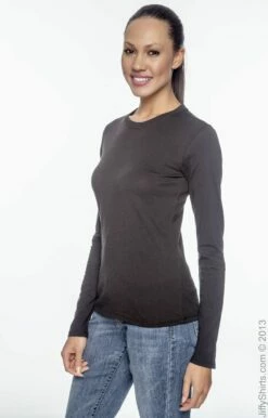 Ladies' 4.4 Oz., 100% Organic Cotton Classic Long-Sleeve T-Shirt -Jiffyshirts Store 7CAD926E2DE280