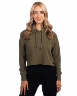 Next Level Ladies' Cropped Pullover Hooded Sweatshirt -Jiffyshirts Store 7b8689dc2cb273