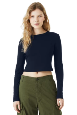 Ladies' Micro Ribbed Long Sleeve Baby Tee -Jiffyshirts Store 7c3749826b0a1b