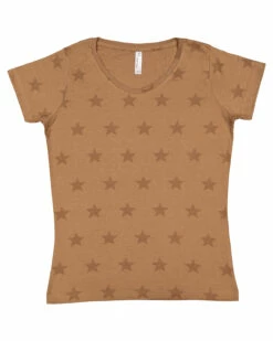 Women's Star Print Scoop Neck T-Shirt -Jiffyshirts Store 7e3ce8c4a4ec50