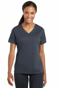 Ladies PosiCharge RacerMesh V-Neck Tee -Jiffyshirts Store 804c22cc3d782d