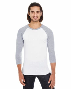 Unisex Poly-Cotton 3/4-Sleeve Raglan T-Shirt -Jiffyshirts Store 81891560f2d4b1