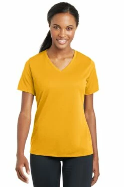 Ladies PosiCharge RacerMesh V-Neck Tee -Jiffyshirts Store 81d041b4e4a315
