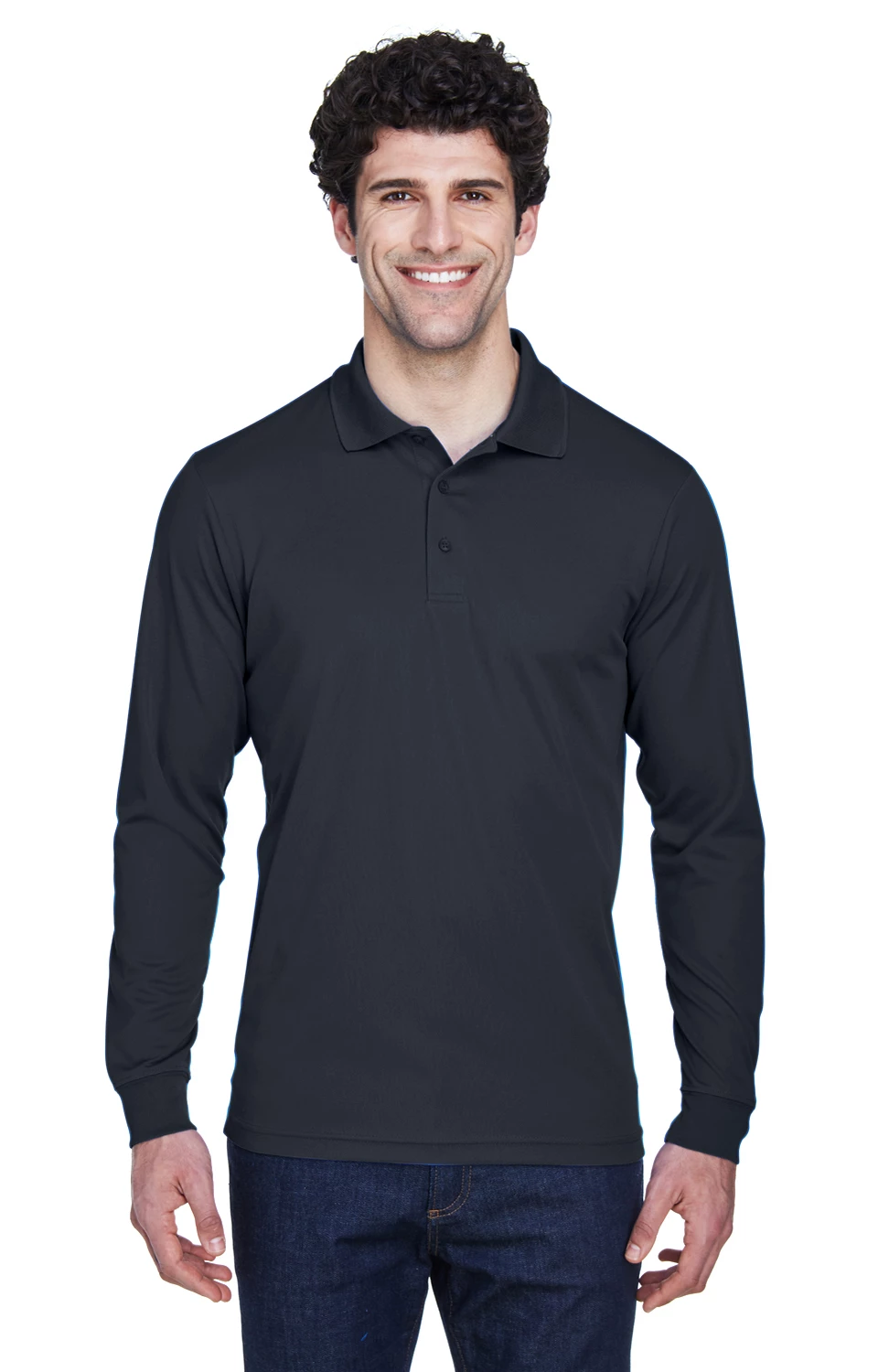 Men's Tall Pinnacle Performance Long-Sleeve Piqué Polo 6 Men's Tall Pinnacle Performance Long-Sleeve Piqué Polo - Image 4