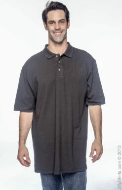 Unisex Men's Tall 6 Oz. Ringspun Cotton Piqué Short-Sleeve Polo