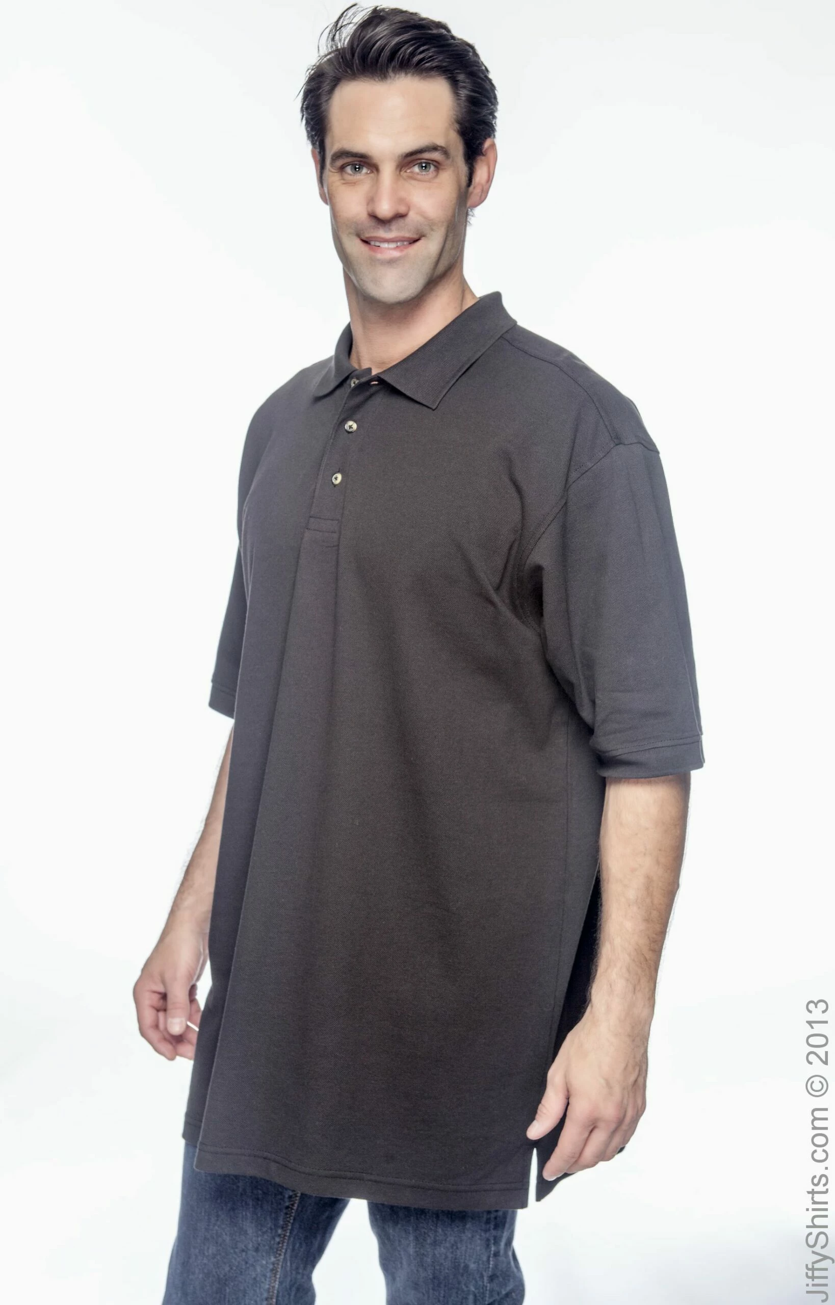 Unisex Men's Tall 6 Oz. Ringspun Cotton Piqué Short-Sleeve Polo 4 Unisex Men's Tall 6 Oz. Ringspun Cotton Piqué Short-Sleeve Polo - Image 2