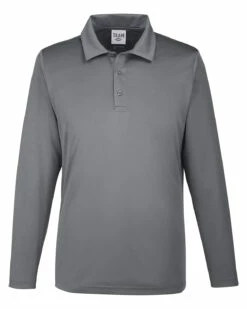 Men's Zone Performance Long Sleeve Polo -Jiffyshirts Store 86726a268ff17a