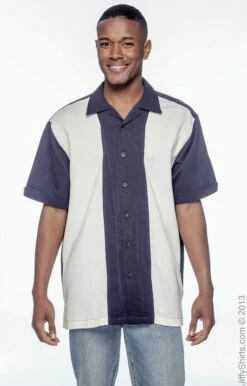 Men's Two-Tone Camp Shirt