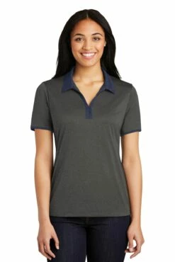 Ladies Heather Contender Contrast Polo -Jiffyshirts Store 87a83ef18214f5