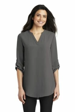 Ladies 3/4-Sleeve Tunic Blouse -Jiffyshirts Store 88118a8daf0ff1