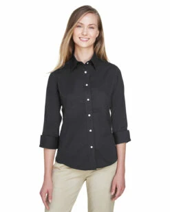 Ladies' Perfect Fit™ 3/4-Sleeve Stretch Poplin Blouse 15 Ladies' Perfect Fit™ 3/4-Sleeve Stretch Poplin Blouse -Jiffyshirts Store 881fc7aad40ba6