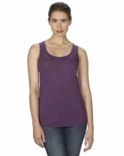 Anvil Ladies' Triblend Racerback Tank -Jiffyshirts Store 88b2a7bec67119