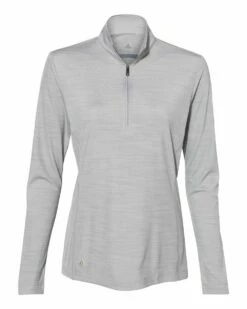 ADIDAS Women's Lightweight Melange Quarter-Zip Pullover -Jiffyshirts Store 88c81f7c9bf053