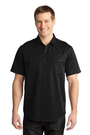 Stain-Release Short Sleeve Twill Shirt 8 Stain-Release Short Sleeve Twill Shirt - Image 6