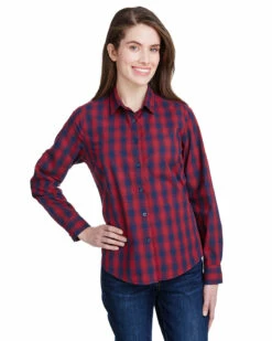 Ladies' Mulligan Check Long-Sleeve Cotton Shirt
