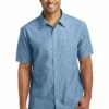 District Men's Short Sleeve Washed Woven Shirt