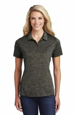 Ladies PosiCharge Electric Heather Polo -Jiffyshirts Store 8d64417b7f22d8