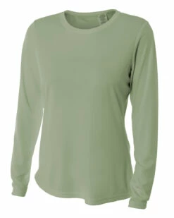 Ladies' Long Sleeve Cooling Performance Crew Shirt -Jiffyshirts Store 8ea11e18039855