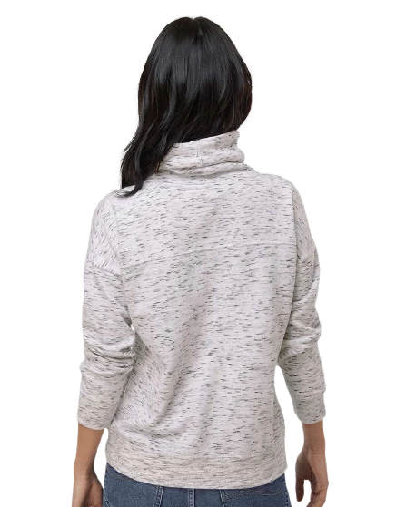 Ladies' Melange Fleece Cowl Neck Sweatshirt 5 Ladies' Melange Fleece Cowl Neck Sweatshirt - Image 3