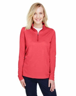 Ladies' Zone Sonic Heather Performance Quarter-Zip -Jiffyshirts Store 8f9a97e70b78ff