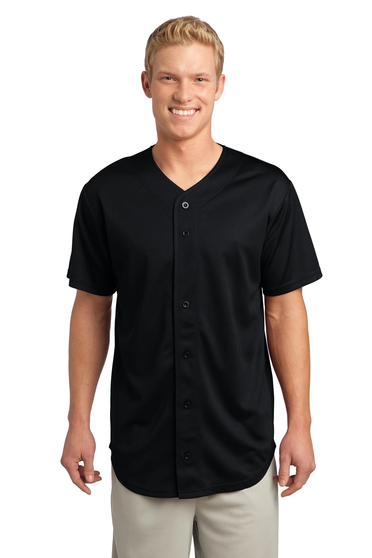 Unisex PosiCharge Tough Mesh Full-Button Jersey 7 Unisex PosiCharge Tough Mesh Full-Button Jersey - Image 5