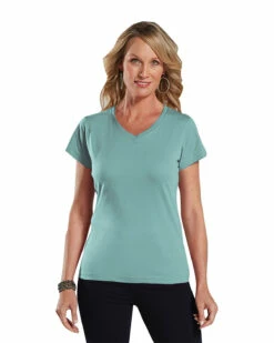 Ladies' V-Neck Fine Jersey T-Shirt -Jiffyshirts Store 90d9dc2bead5aa