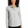 Ladies Long Sleeve Performance Staff Shirt -Jiffyshirts Store 9206482c4dec44