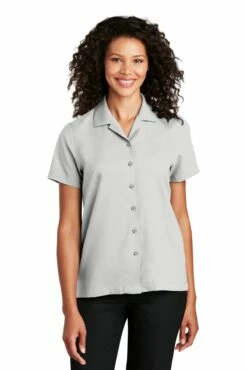 Ladies Short Sleeve Performance Staff Shirt -Jiffyshirts Store 92c42f12db5782