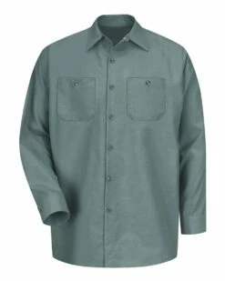 Industrial Long Sleeve Work Shirt -Jiffyshirts Store 92c7c64368d212