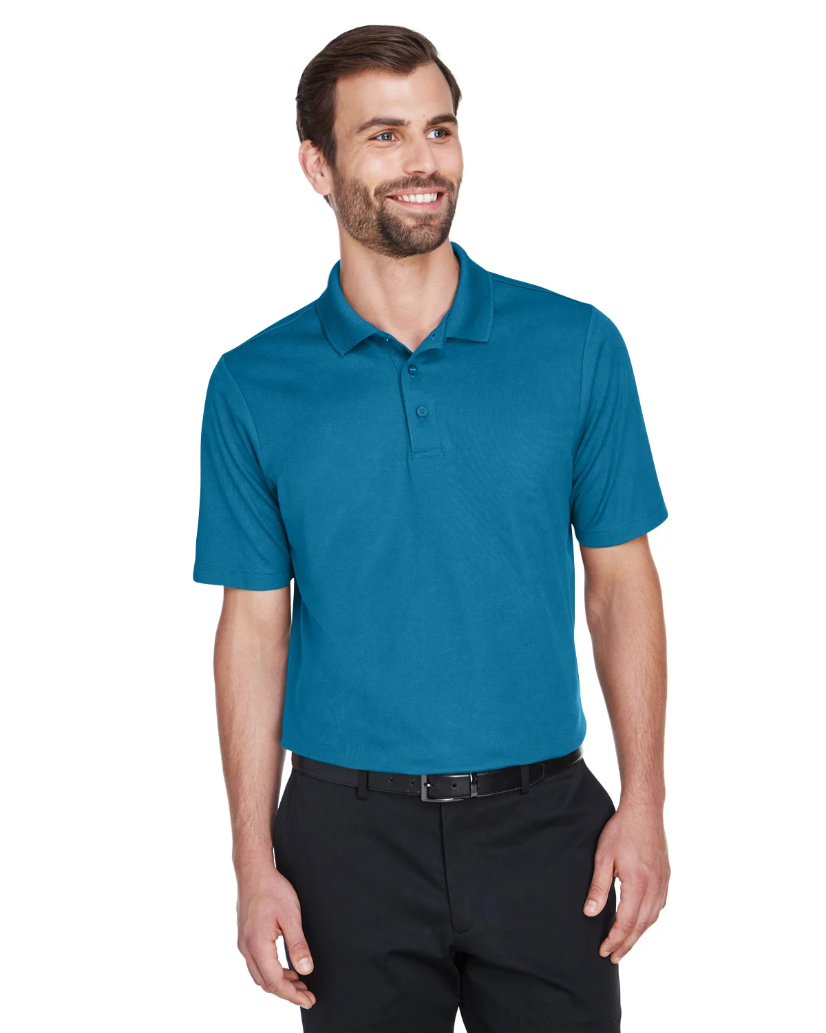 CrownLux Performance™ Men's Plaited Polo 15 CrownLux Performance™ Men's Plaited Polo - Image 13