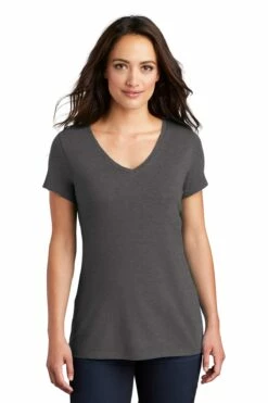 District Ladies' Perfect Tri V-Neck Tee -Jiffyshirts Store 97b9ccc3df8930