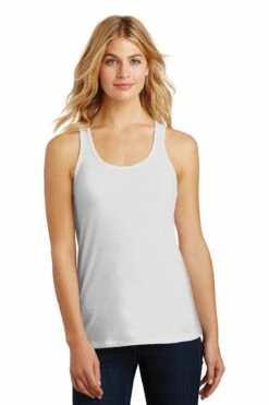 District Ladies' 60/40 Gathered Racerback Tank -Jiffyshirts Store 9820782855c95b