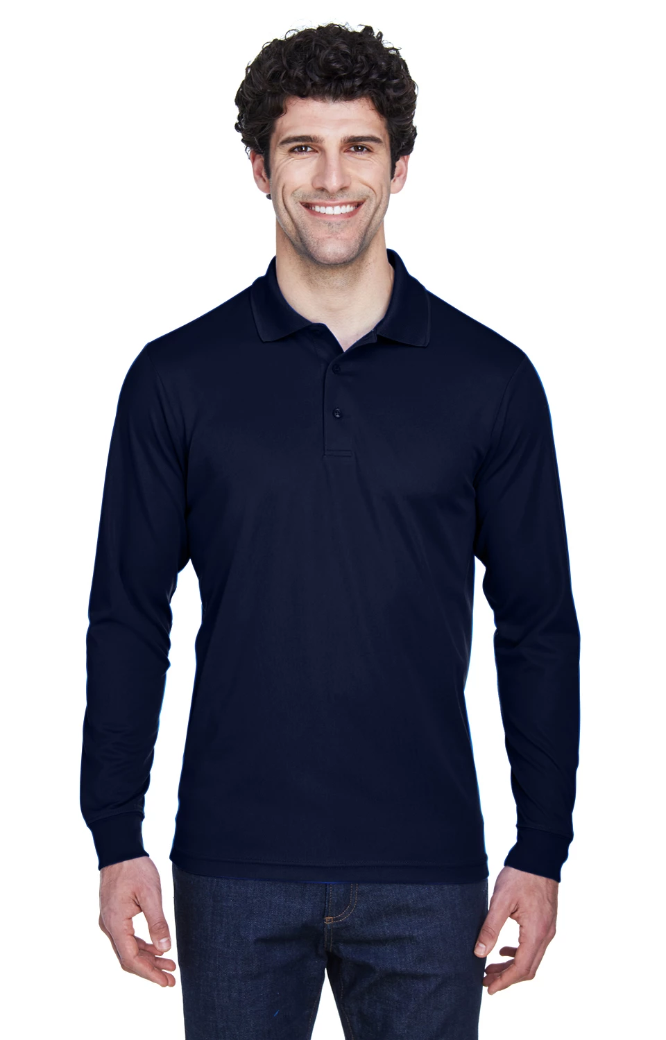 Men's Tall Pinnacle Performance Long-Sleeve Piqué Polo 7 Men's Tall Pinnacle Performance Long-Sleeve Piqué Polo - Image 5