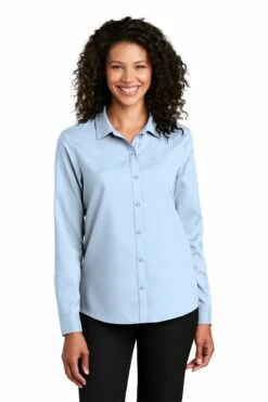 Ladies Long Sleeve Performance Staff Shirt -Jiffyshirts Store 99942cdeee3361