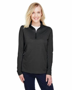 Ladies' Zone Sonic Heather Performance Quarter-Zip -Jiffyshirts Store 9ad73eec4faf0d