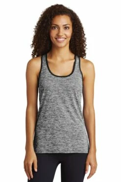 Ladies PosiCharge Electric Heather Racerback Tank -Jiffyshirts Store 9addd7ef3f8e72