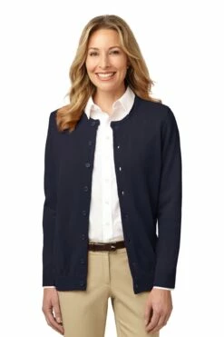 Ladies Value Jewel-Neck Cardigan Sweater