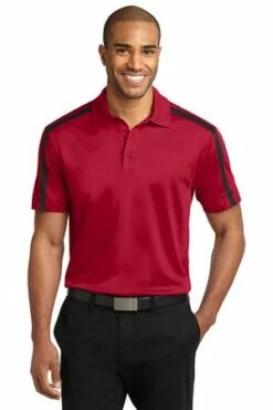 Adult Silk Touch Performance Colorblock Stripe Polo -Jiffyshirts Store 9c8b3aa240053b